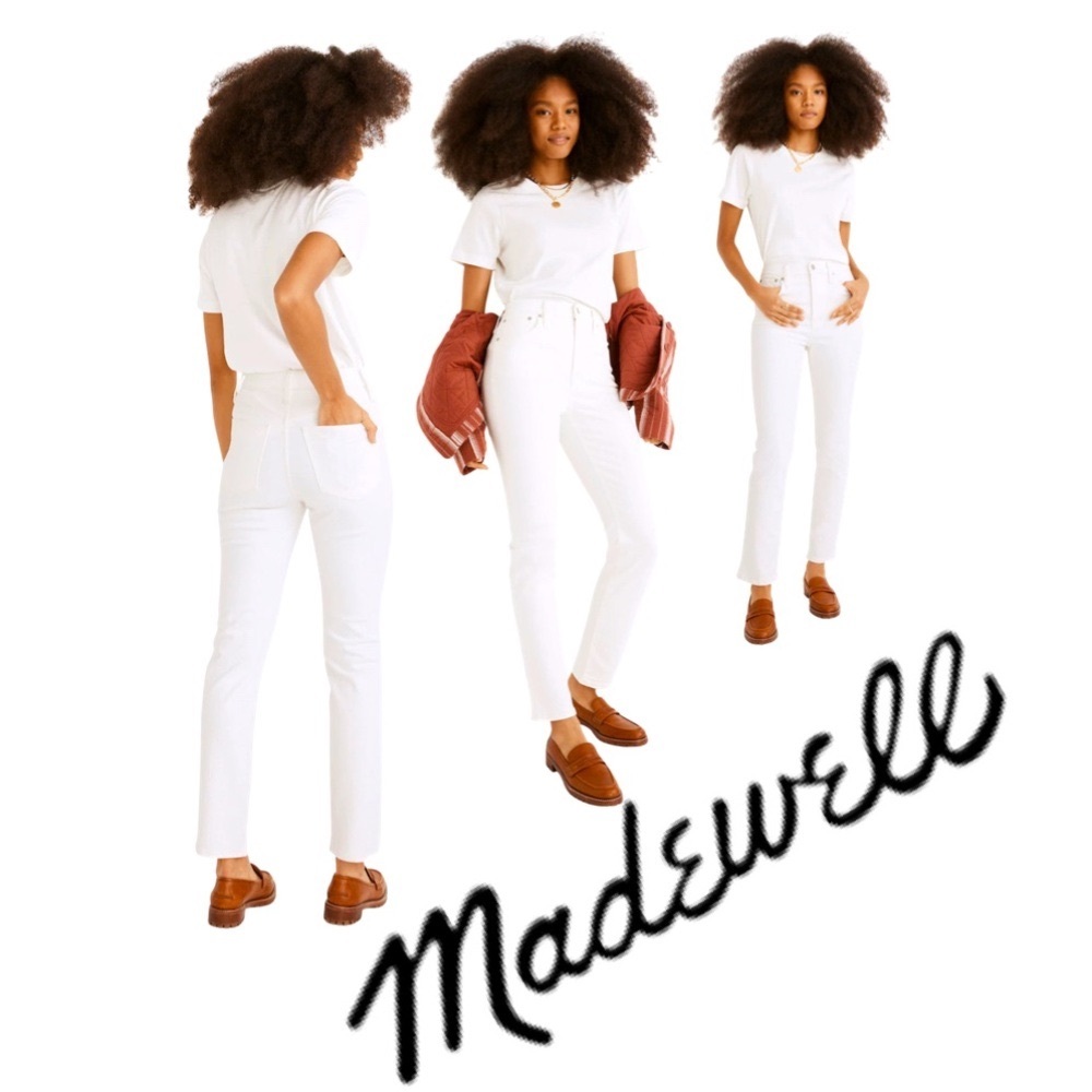 MADEWELL The Petite Perfect Vintage Jean In Tile White Women’s Size 31 Petite